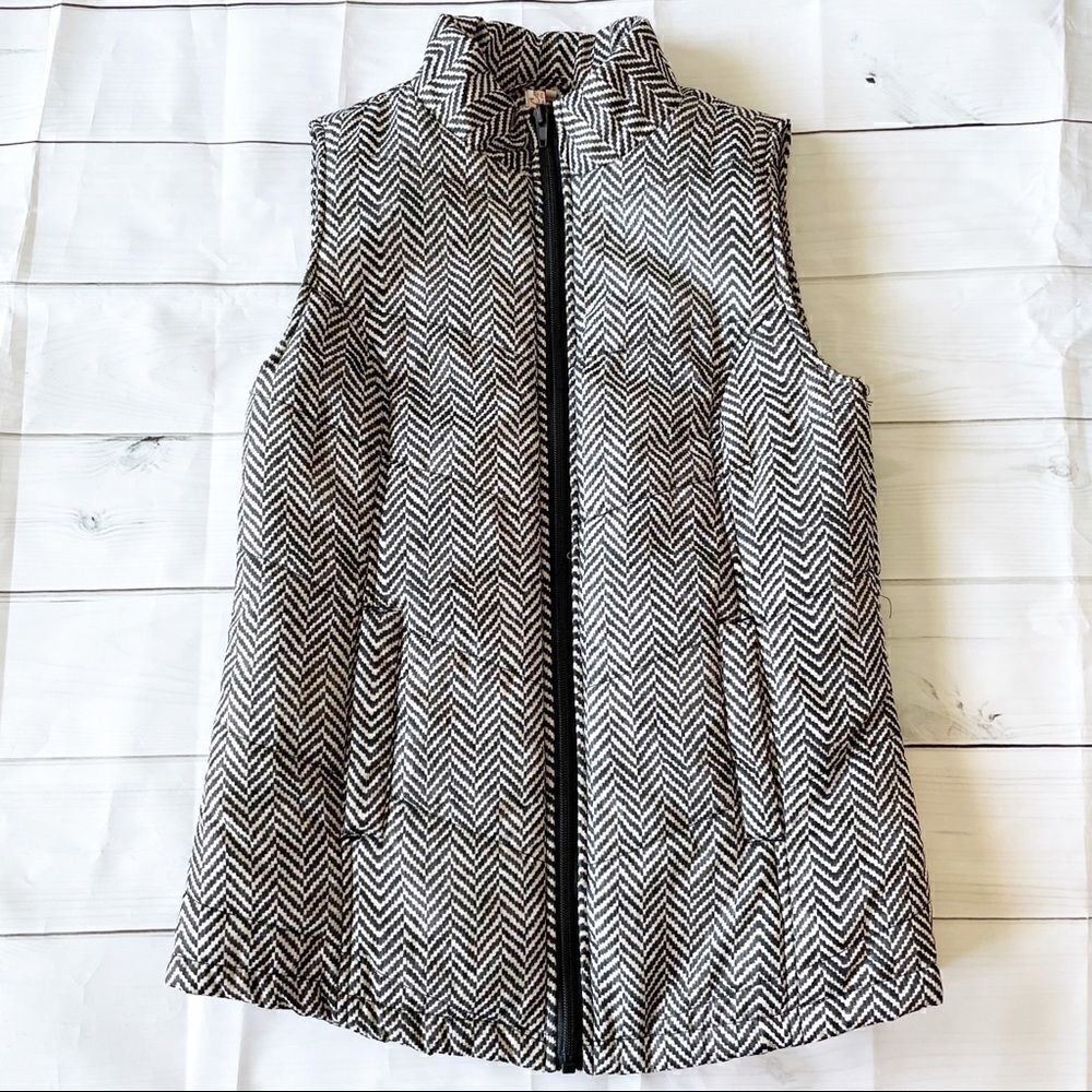 Red Camel Herringbone Puffer Vest - Size XS